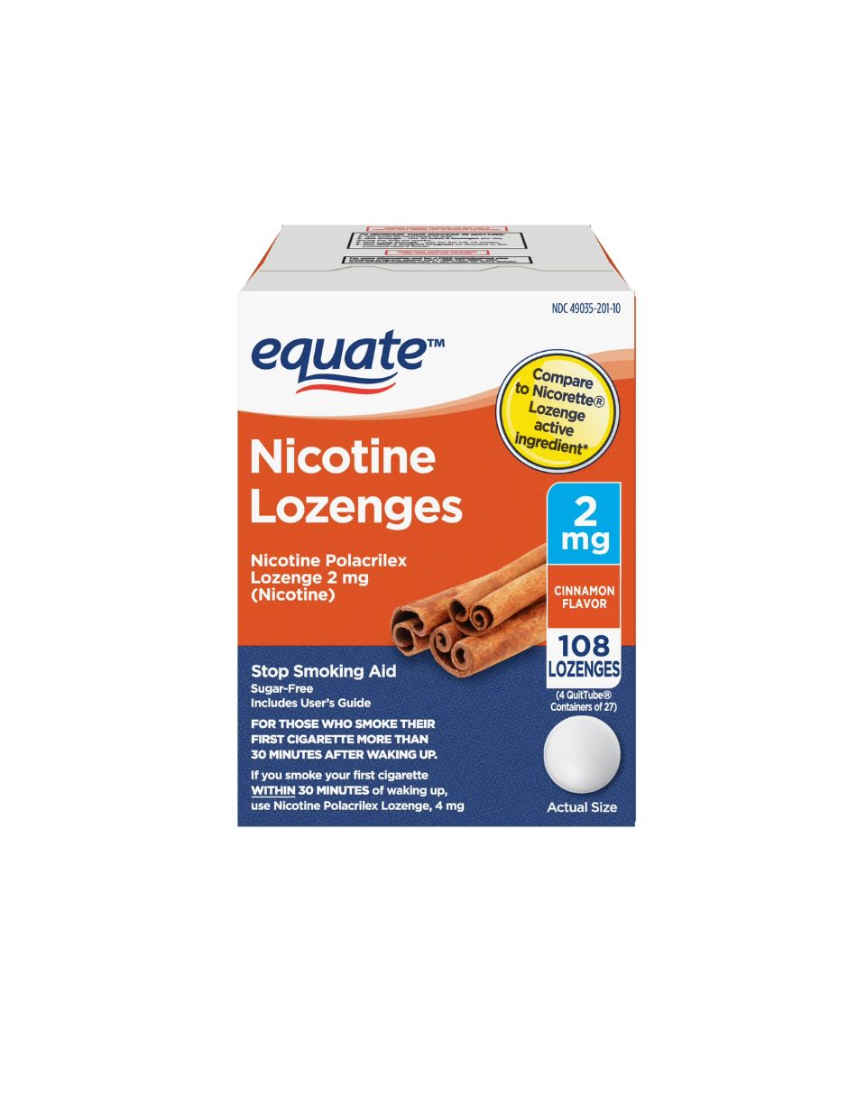 Pastilla Nicotina Equate Sabor Canela 2 mg 108 pastillas