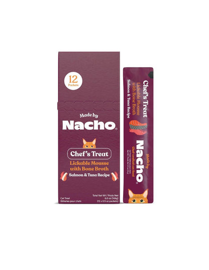 Premios Líquidos Made by Nacho para Gato sabor salmón 12 Tubos