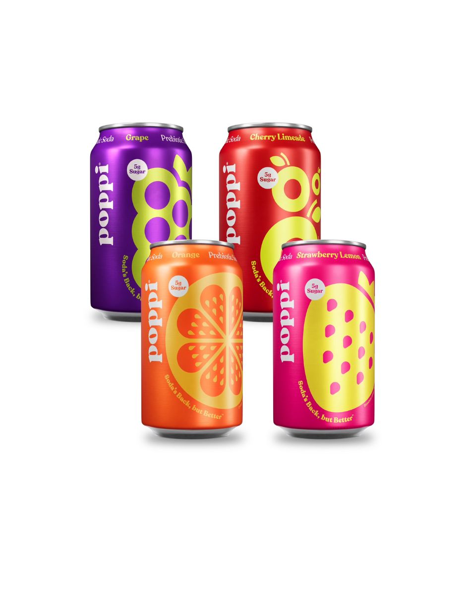 Refresco Prebiótico Poppi Surtido Essentials 8 Latas 355 ml