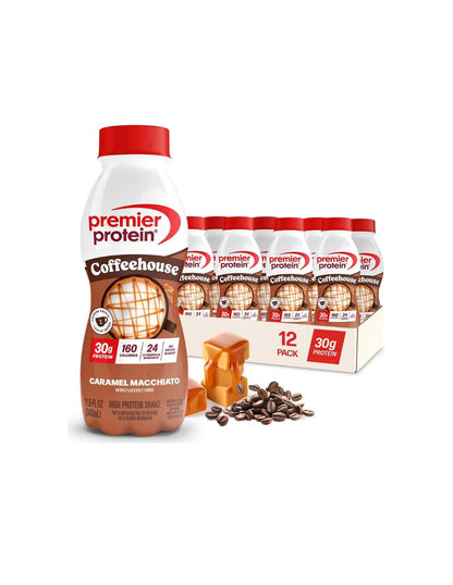 Batido Premier Protein Coffehouse Caramel Macchiato 12 Botellas