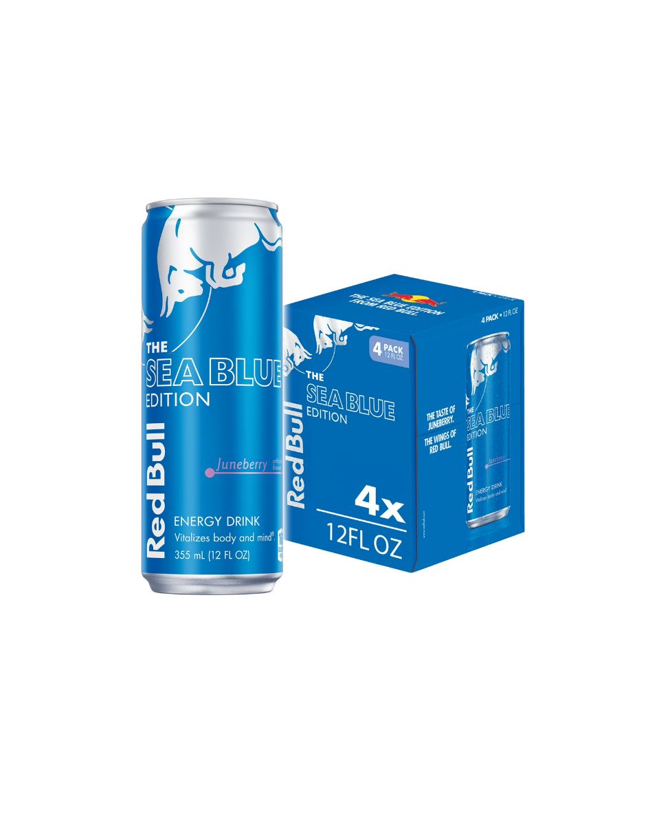 Bebida Energética Red Bull Sea Blue Edition 4 Latas 355 ml
