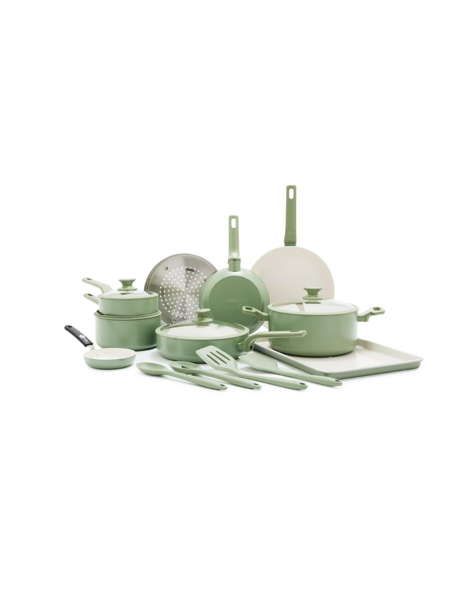 Batería cocina GreenPan Cerámica Antiadherente 17 Piezas