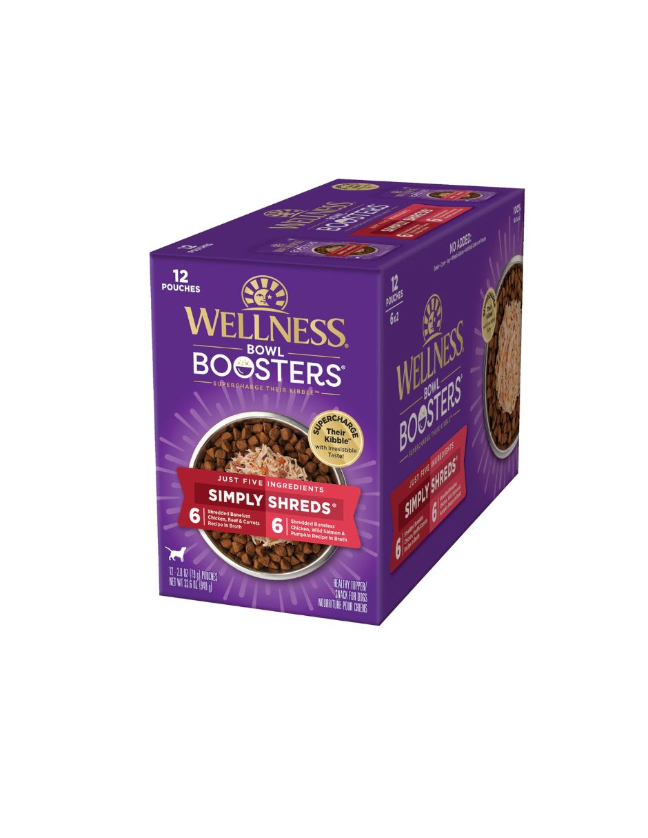 Complemento Alimento Wellness Simply Shreds Perro 12 Sobres 948 g