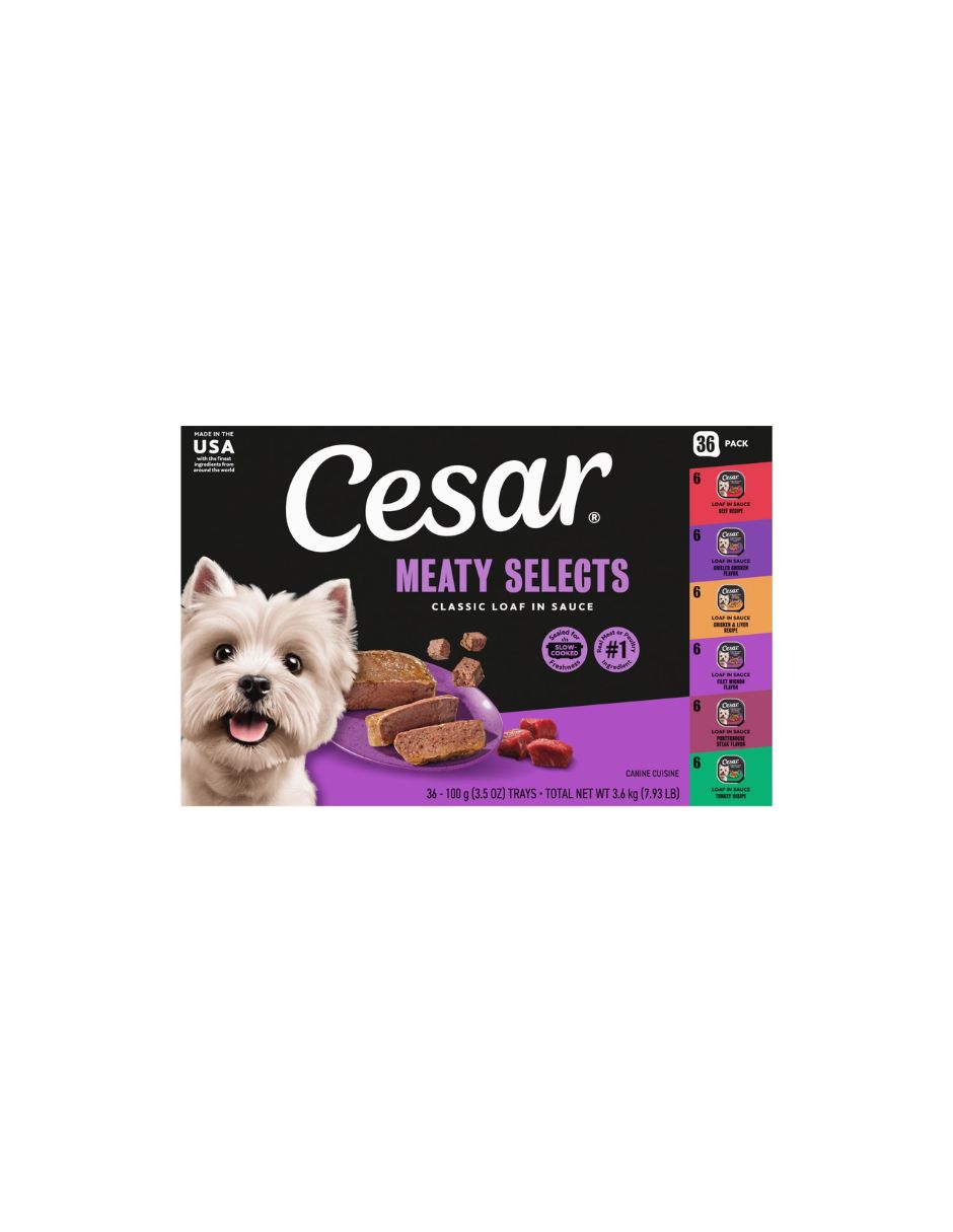 Comida Húmeda Cesar Perro Adulto 36 pack 3.57 kg