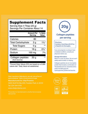 Colágeno Vital Proteins Vainilla 327 g