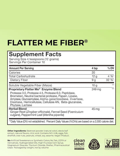 Fibra en Polvo HUM Flatter Me con Prebióticos 120g