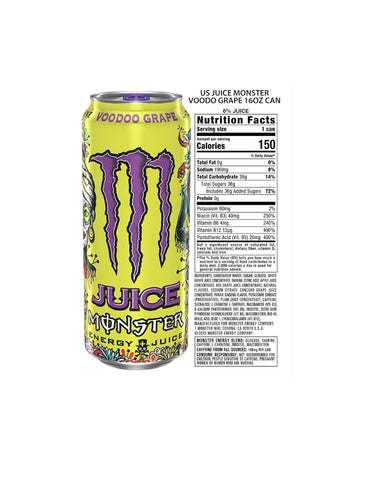 Monster Voodoo Grape Bebida Energética 15 Latas 7.1 L