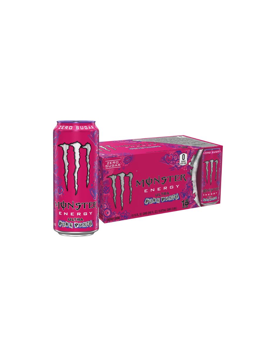 Monster Ultra Punk Punch Sin Azúcar 15 Latas 7.1 L