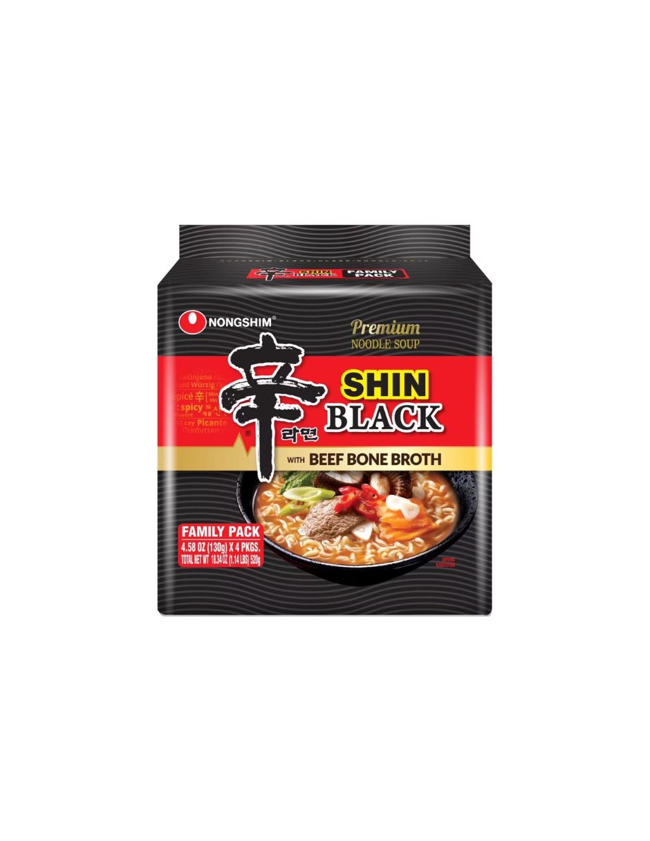 Sopa Shin Black Nongshim Picante 4 pack