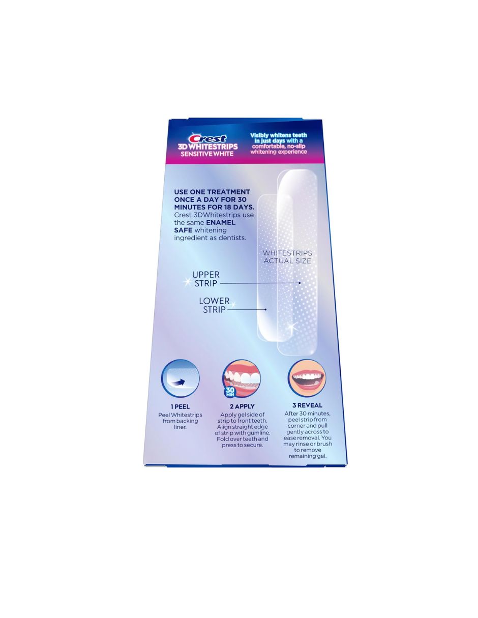 Tiras Blanqueadoras Crest 3D Sensitive 18 Tratamientos