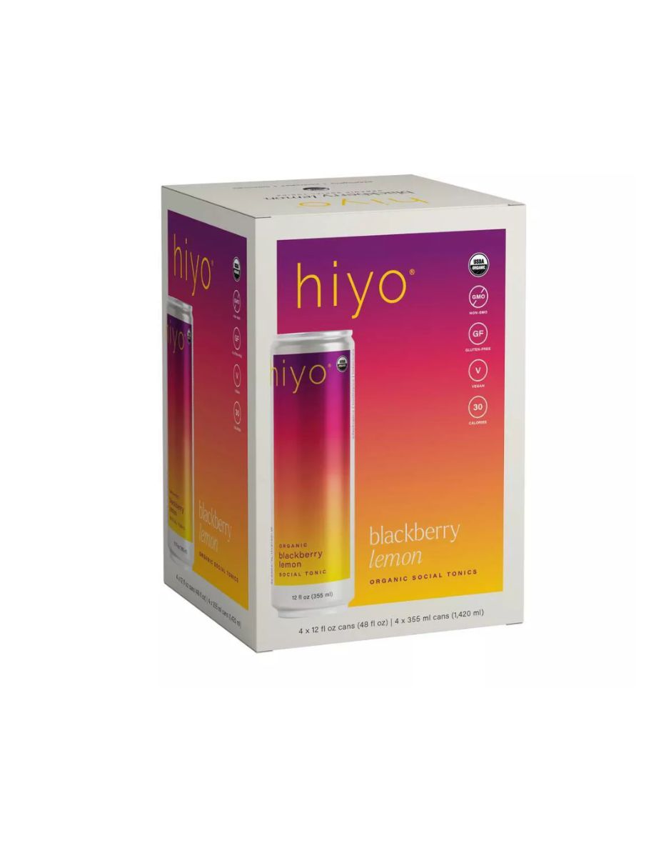 Hiyo Mora y Limón Sin Alcohol 4 Latas 1.42 L