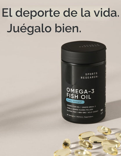 Omega 3 Sports Research 1250 mg 90 Cápsulas