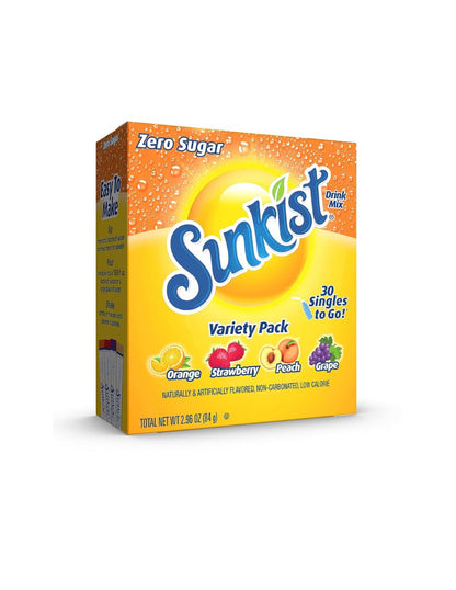 Sunkist Singles To Go Sin azúcar Surtido 30 Sobres 84 g