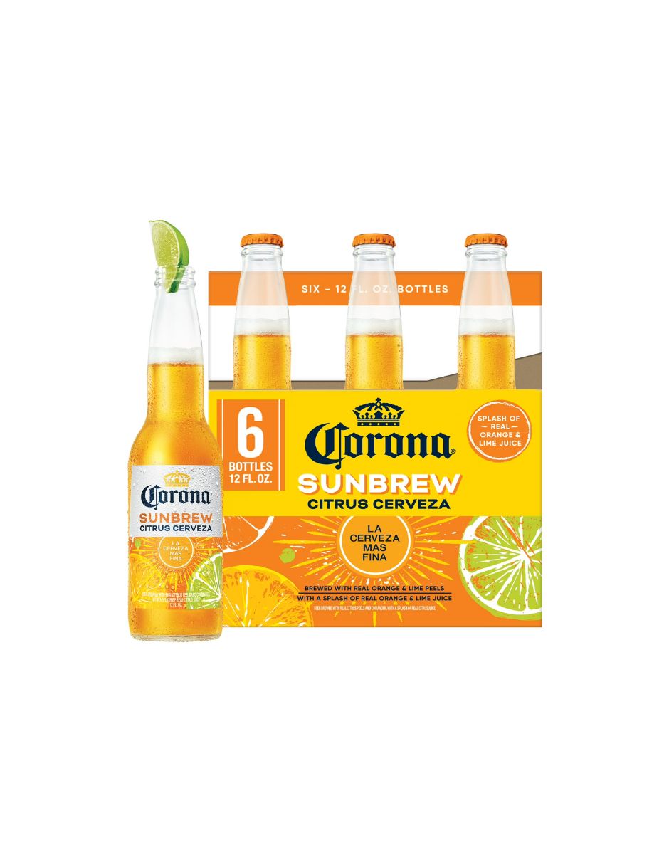Corona Sunbrew Cerveza Cítrica 6 Botellas 355 ml