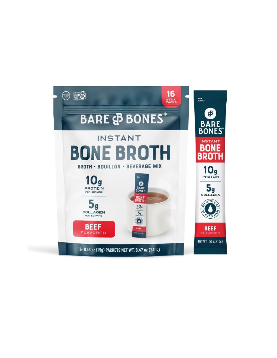 Bare Bones Caldo de Hueso Res en Polvo 15 g 16 sobres