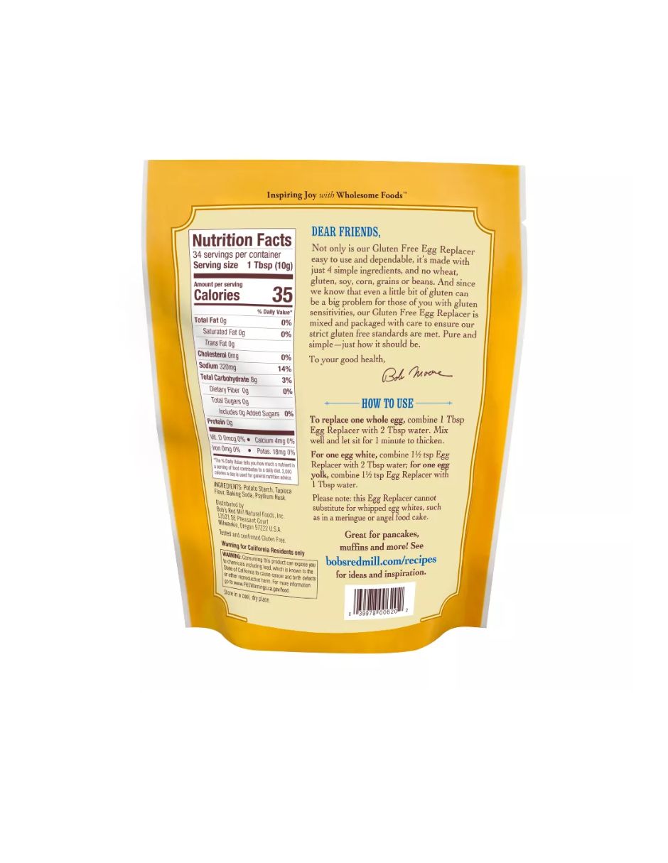 Bob's Red Mill Sustituto de Huevo 340 g