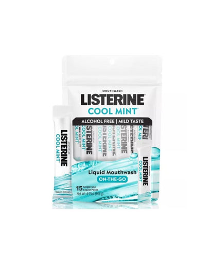 Enjuague Bucal Listerine Menta To Go Sin Alcohol 10 ml x15