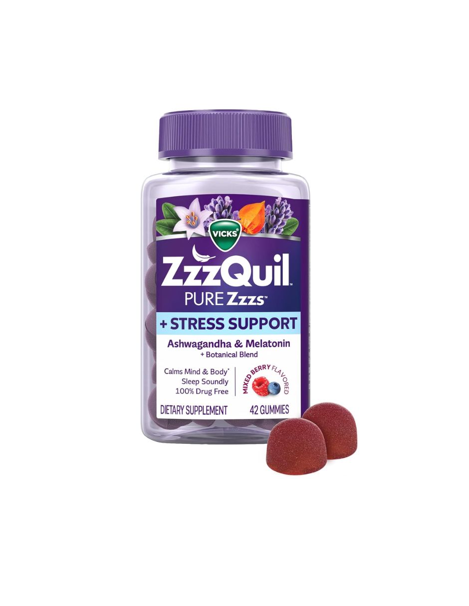 Gomitas Vicks ZzzQuil Melatonina y Ashwagandha 42 gomitas