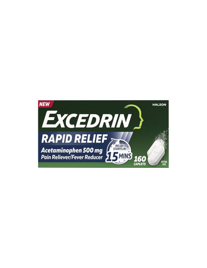 Tabletas Excedrin Alivio Rápido 500 mg 160 tabletas