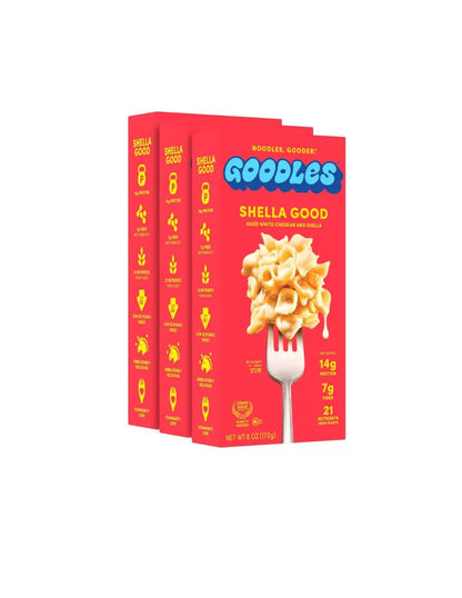 Macarrones Goodles Cheddar Blanco Añejo 170 g 3 pack
