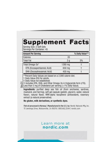 Omega 3 Nordic Naturals Ultimate Omega 90 Cápsulas