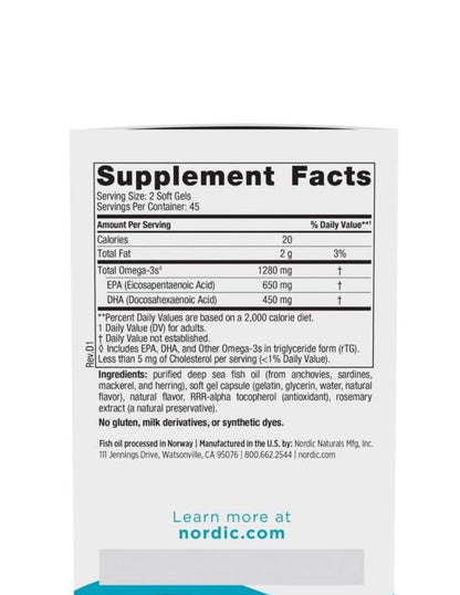 Omega 3 Nordic Naturals Ultimate Omega 90 Cápsulas