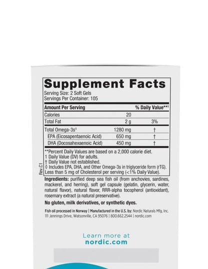 Omega 3 Nordic Naturals Ultimate Omega 210 Cápsulas