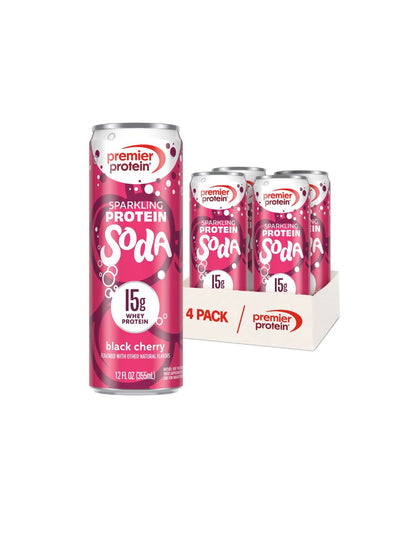 Refresco Premier Protein Cereza Negra 355 ml x4