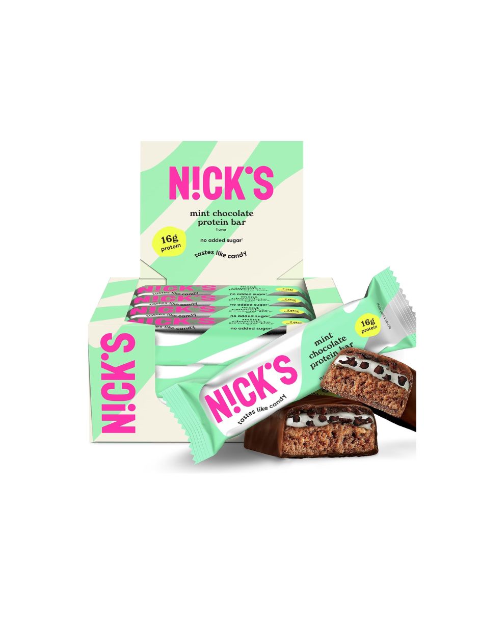 Barras N!CK'S Chocolate Menta con Proteína 50 g x12