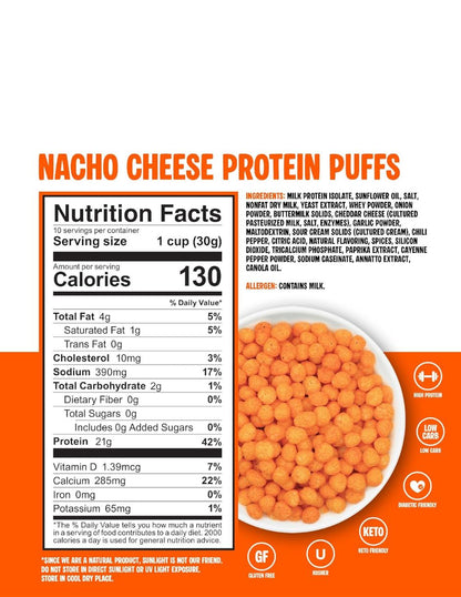 Botana Twin Peaks Protein Puffs Queso Nacho 300 g
