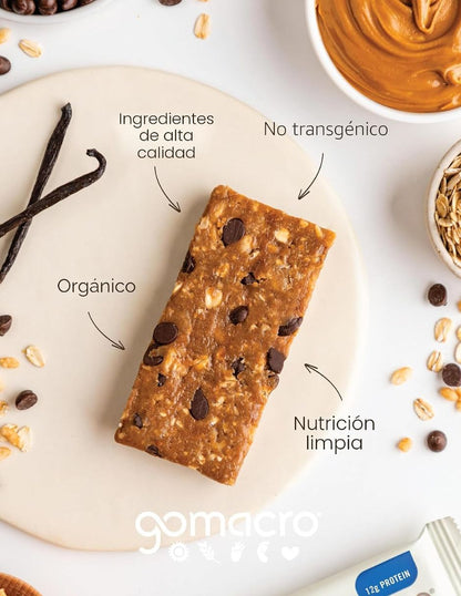 Barras GoMacro Avena con Chocolate 65 g x12