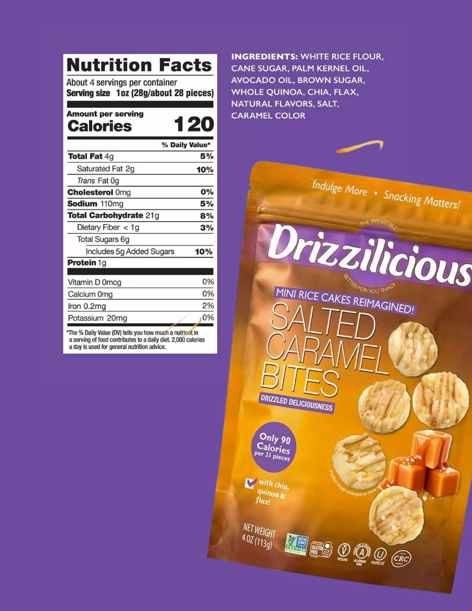 Tortitas de Arroz Drizzilicious Caramelo Salado 113 g