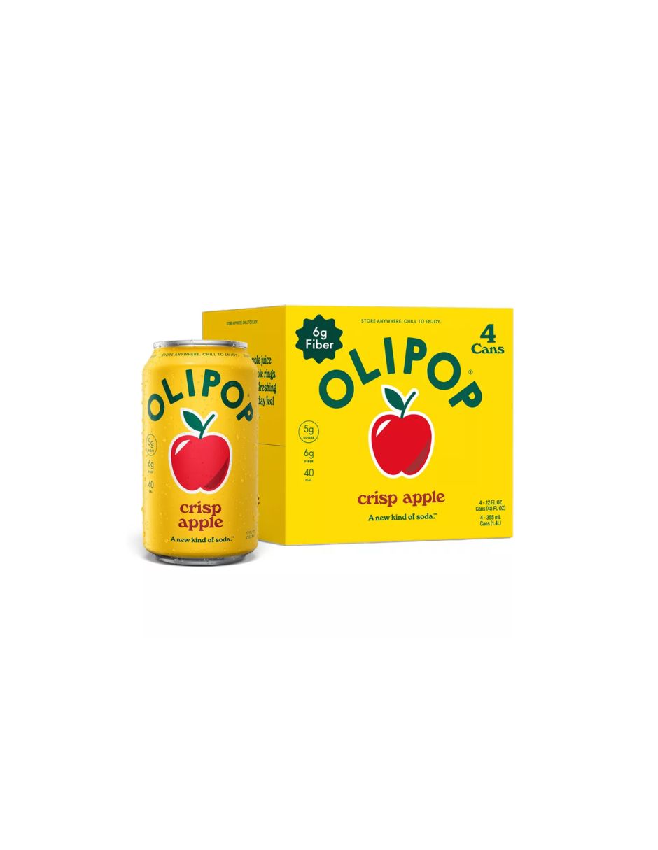 Refresco OLIPOP Manzana Prebiótico 4 Latas 355 ml