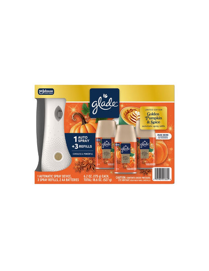 Ambientador Glade Golden Pumpkin Automático + 3 Repuestos 176 g