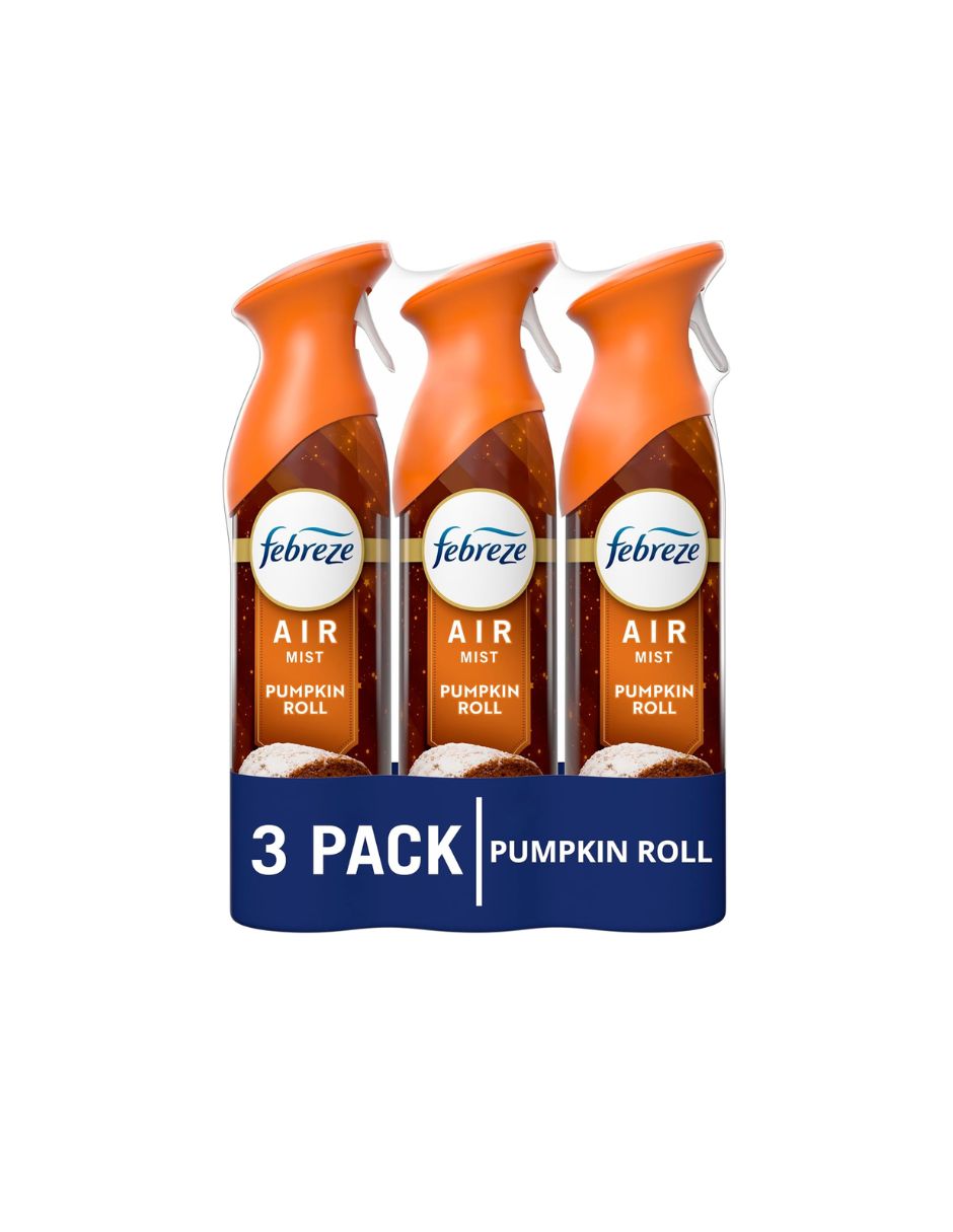 Ambientador Febreze Pumpkin Roll Aerosol 3 Pzas 230 g