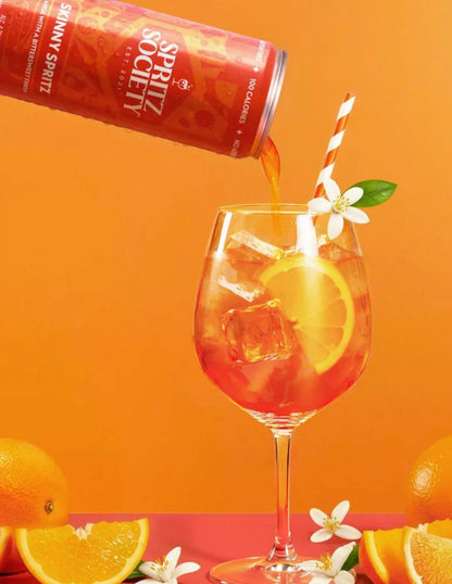 Cóctel de Vino Spritz Society Skinny Spritz 4 Latas 355 ml