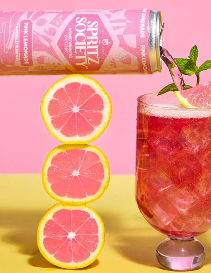 Cóctel de Vino Spritz Society Pink Lemonade 4 Latas 355 ml
