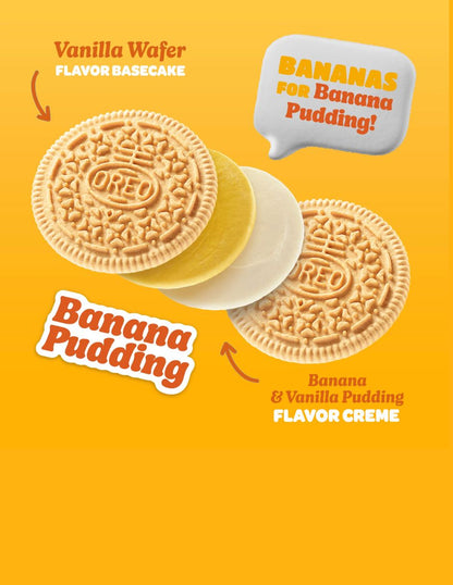 Galletas OREO Banana Pudding Edición Limitada 303 g