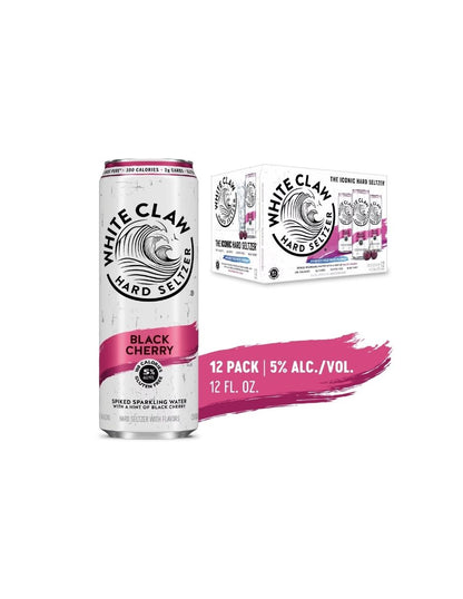 Agua Mineral con Alcohol White Claw Cereza Negra 12 Latas 355 ml