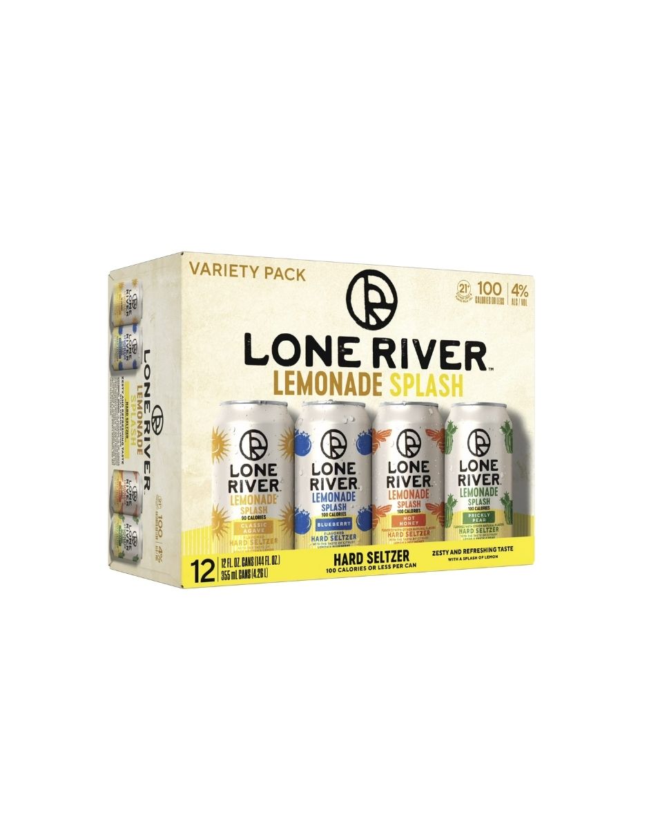 Agua Mineral con Alcohol Lone River Variedad 12 Latas 355 ml