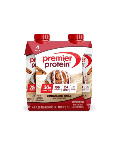Batido Premier Protein Rollo de Canela 4 Pzas 325 ml