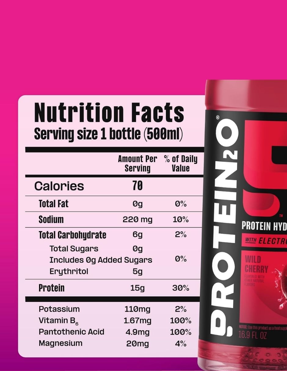 Bebida Protein2o Proteína y Electrolitos 12 Pzas 500 ml