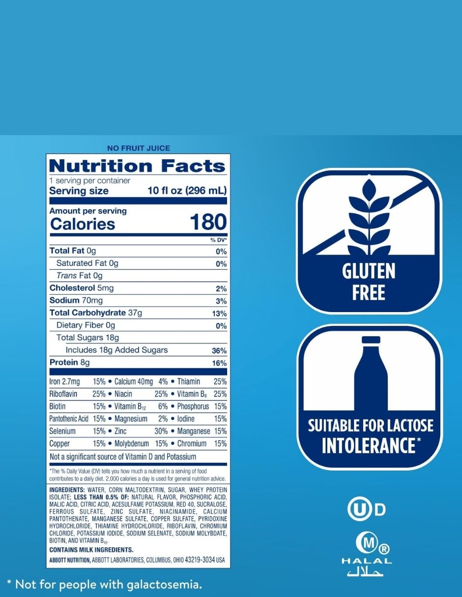 Bebida Nutricional Ensure Clear Frutal con Proteína 12 pack