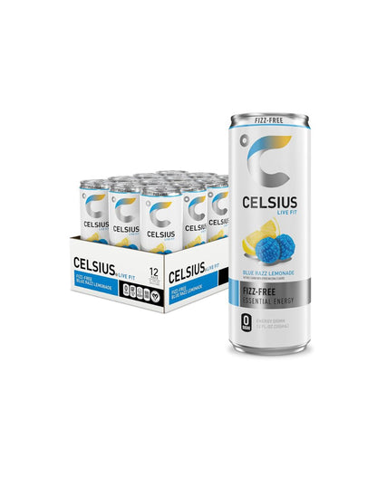 Bebida Energética Celsius Blue Razz Limonada 12 Pzas 355 ml