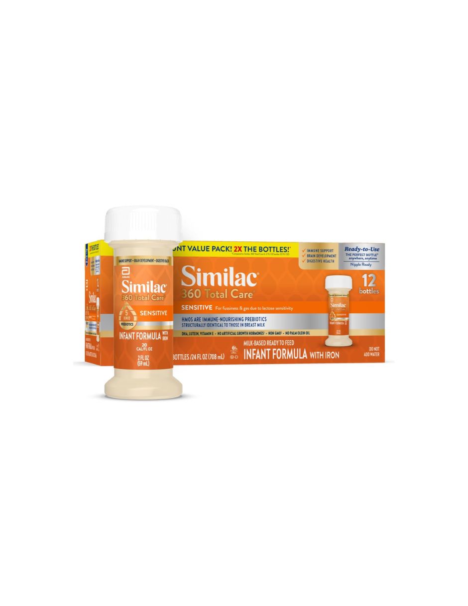 Fórmula Infantil Similac 360 Total Care Sensitive 12 Pzas 59 ml