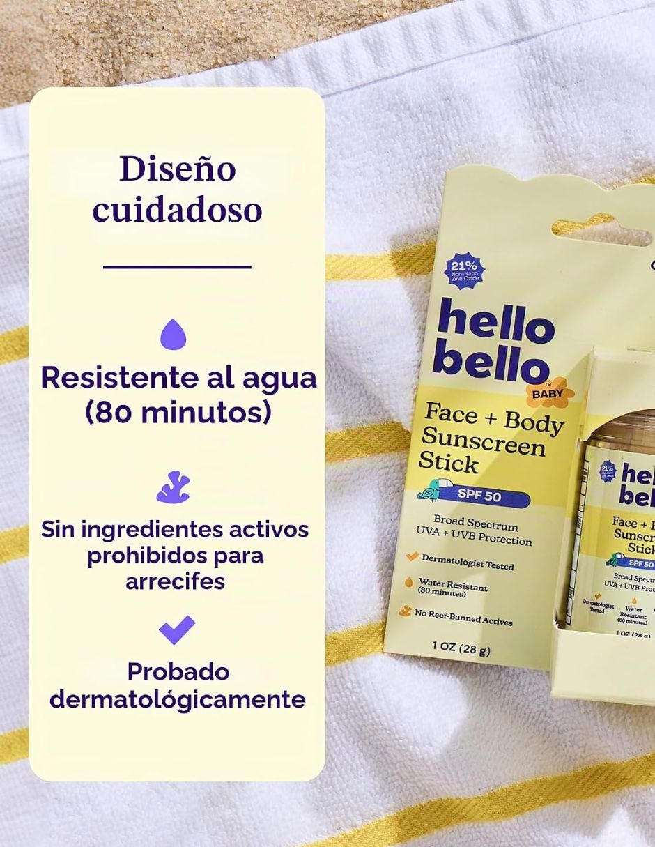 Protector Solar Hello Bello Bebé Mineral FPS 50 28 g