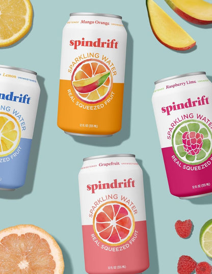 Agua Mineral Spindrift Frutas Surtidas 20 Latas 355 ml