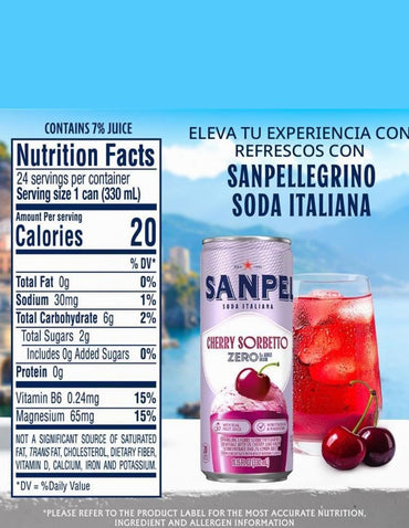 Refresco Sanpellegrino Cherry Sorbetto 24 Latas