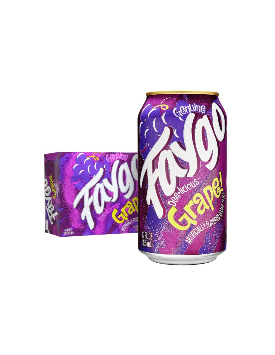 Refresco Faygo Uva 12 Latas 355 ml