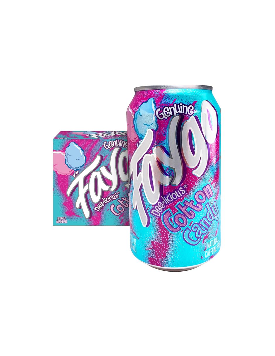 Refresco Faygo Algodón de Azúcar 12 Latas 355 ml